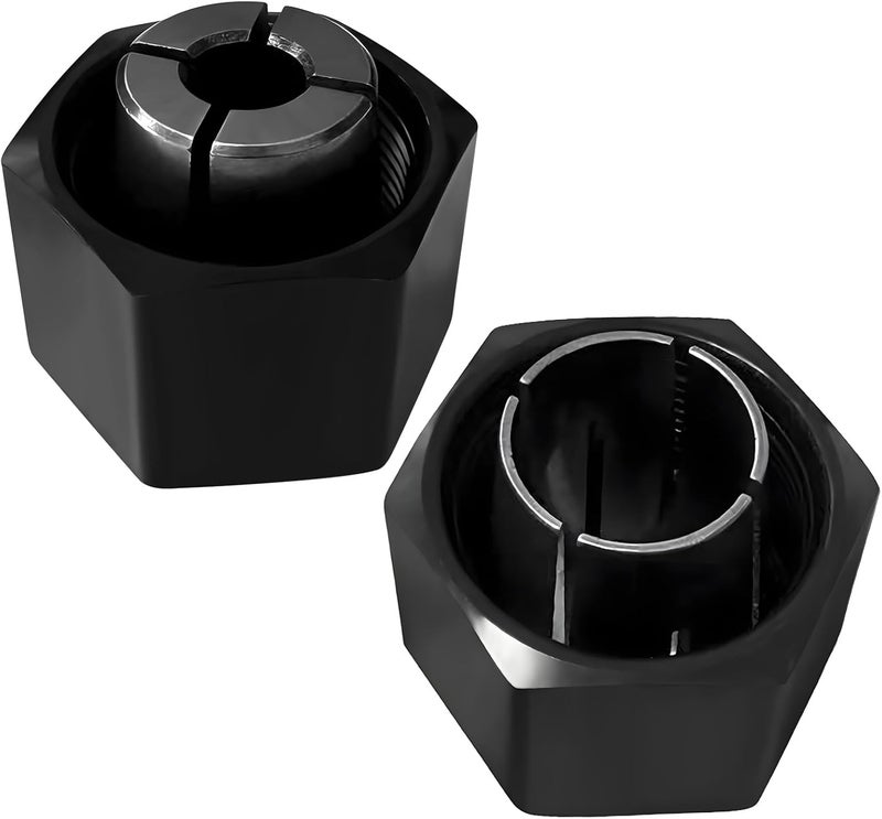 Yutacorex 1/2" and 1/4" Router Collet for Dewalt DW621 DW616 DW618 Dw622 Dw626 Router, for Bosch 1617, 1617EVS, 1618, 1618EVS, 1613, 1613EVS, 1613AEVS Router Part No. 326286-03, 326286-04, 2610906283,2610906284 - Image 1